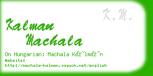 kalman machala business card